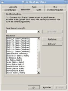 Abbildung 3: Mit dem Konfigurationsmanager stellen Sie das Verhalten von Wine ein.