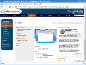 Abbildung 2: Die Compatibility-Datenbank von Codeweavers führt alle unterstützten Programme und Spiele auf. Anwender melden, wenn neue Programme unter der Oberfläche des Emulators laufen. Die Datenbank erhält so laufend neue Einträge.