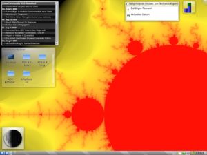 Abbildung 2: Ein "fraktaler" Desktop mit den Plasmoiden <code srcset=