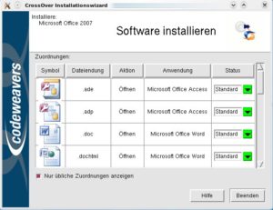 Abbildung 3: Über "Installierte Zuordnungen anzeigen" sehen Sie die Windows-Dateiverknüpfungen und können sie bei Bedarf anpassen.