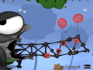 Abbildung 3: Die Luftballons helfen, das Goo-Gerüst in der Luft zu halten. Aber Vorsicht vor den Stacheln!