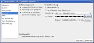 Abbildung 3: Im Konfigurationsfenster für "Ziele "stellen Sie im Detail ein, was Areca wie wohin speichert.