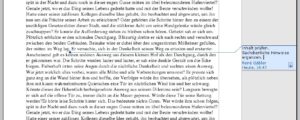 Abbildung 3: Notizzettel ordnet Writer nun übersichtlich am rechten Rand des Fensters an.