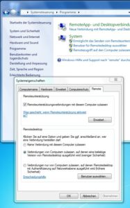 Abbildung 3: RDP müssen Sie unter Windows 7 erst aktivieren, damit der Remote-Zugriff auf den Windows-Desktop gelingt.