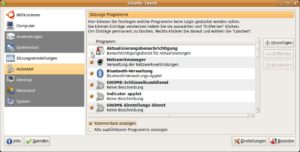 Abbildung 4: Mit Ubuntu Tweak bestimmen Sie auch, welche Programme Gnome beim Start von Gnome automatisch aktiviert.