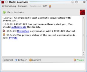 Abbildung 5: Nachdem alle Schritte abgeschlossen sind, ist Ihr Chat "privat".