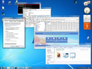 Abbildung 5: Linux-Feeling für Windows 7: Mit Cygwin installieren Sie die Shell-Essentials und zahlreiche X-Window-Programme nach. Das hier sichtbare K3b-Fenster kommt übers Netzwerk von einem Linux-PC.