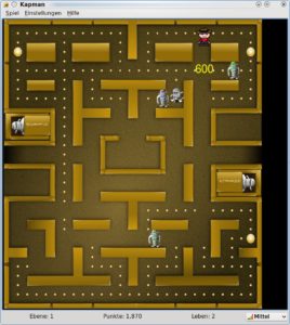 Abbildung 8: Pacman in Ägypten mit mumifizierten Geistern.