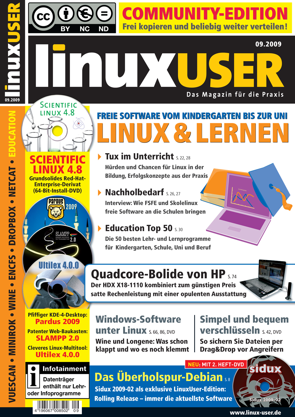 Heftcover LinuxUser Community Edition 09/2009
