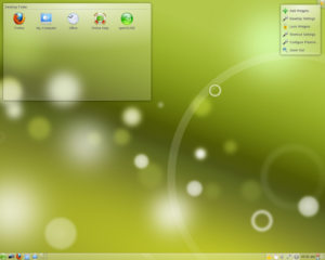 Das neue grüne Standard-Theme von OpenSuse 11.2.