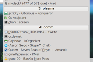 Dank Chani Armitage schon bald wieder in KDE: Fensterliste über die mittlere Maustaste.