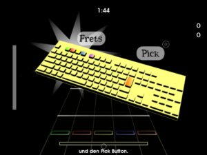 Zum Spielen benötigt man gerade einmal die ersten fünf F-, sowie die Eingabetaste. Per ESC gelangt man immer wieder ein Menü zurück.