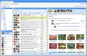 Alles so schön bunt hier: auf einer Welle reiten Mails, Chats und Bilder mit.
