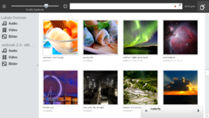 Der Mediaplayer spielt Bilder, Musik und Videos ab.