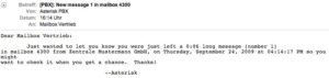 Abbildung 3: Auf Wunsch schick Asterisk Mailbox-Nachrichten auch per E-Mail.