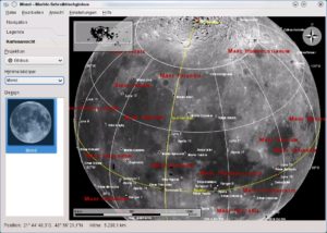 Abbildung 6: Auf dem Kartenmaterial zum Erdenmond finden sich sogar die Landestellen der Apollo-Missionen als Markierungen.