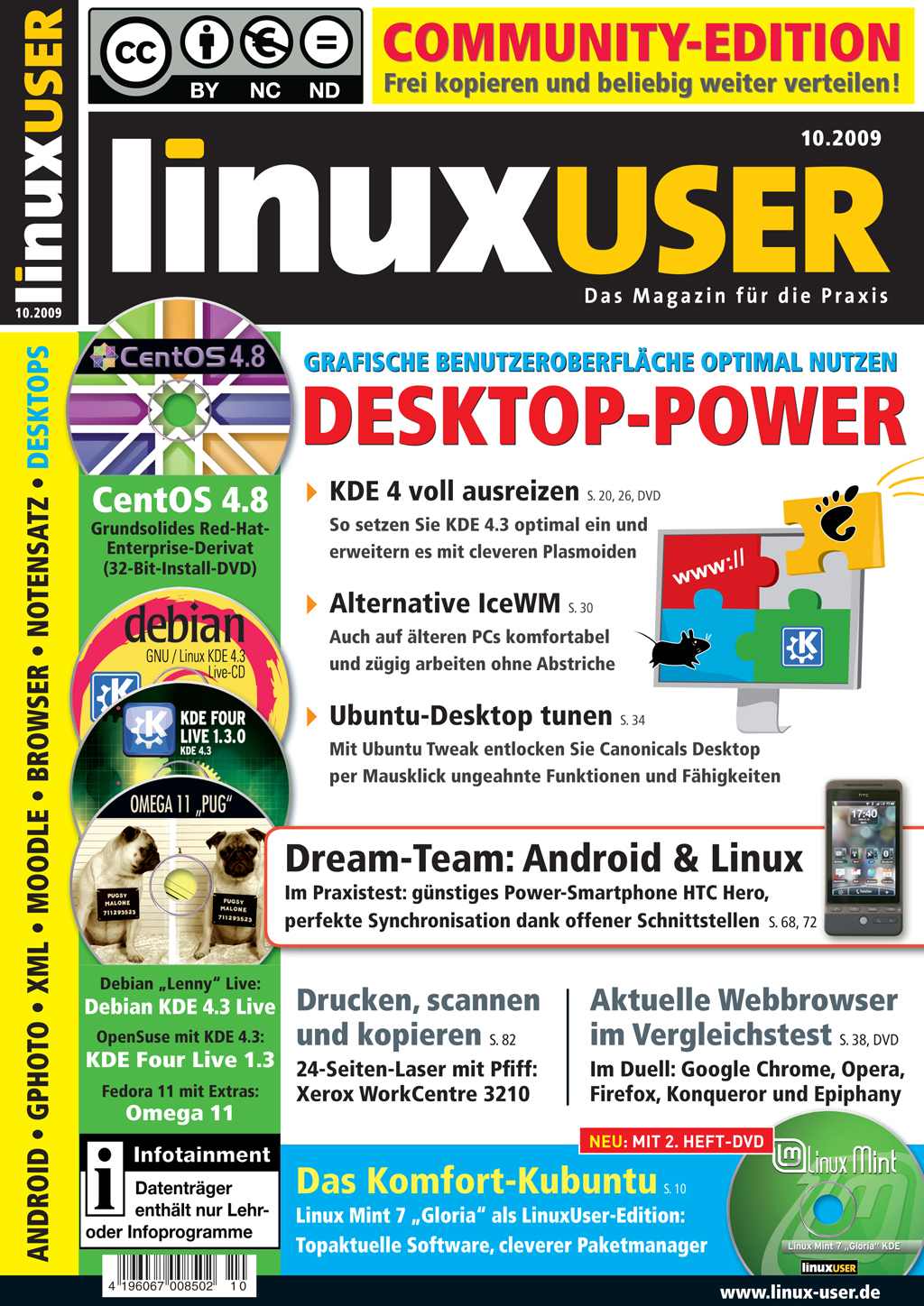 Heftcover LinuxUser Community Edition 10/2009