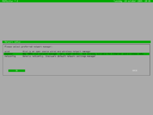 Neben Wicd und netconfig von Slackware bietet Mops Linux einen eigenen Netzwerkmanager an.