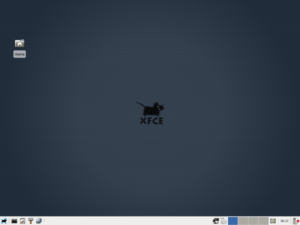 Auch der XFCE-Desktop gibt sich unspektakulär.