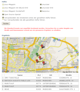 Per Postleitzahl findet unser neues Tool ganz schnell die passende Verkaufsstelle.