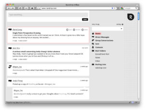 Entwurf für die Inbox des Raindrop-Clients unter Mac OS X.