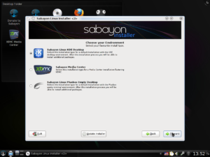 Neben KDE und Gnome lässt sich auch XBMC oder Fluxbox als Desktop auswählen.