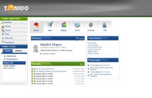 Abbildung 1: Die Startseite des Servers zeigt einen Überblick über alle Module der Software.