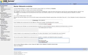 Abbildung 4: Über ein simples Webfrontend schicken Sie in wenigen Minuten eine erste Webseite an den Apache-Webserver des SME-Servers.