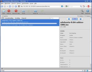 Abbildung 6: Zum Verwalten der Up- und Downloads via Bittorrent stellt FreeNAS eine von der Konfigurationsseite unabhängige Weboberfläche zur Verfügung.