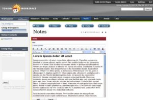 Abbildung 6: Das Modul Notes bringt einen schlanken grafischen Editor mit.
