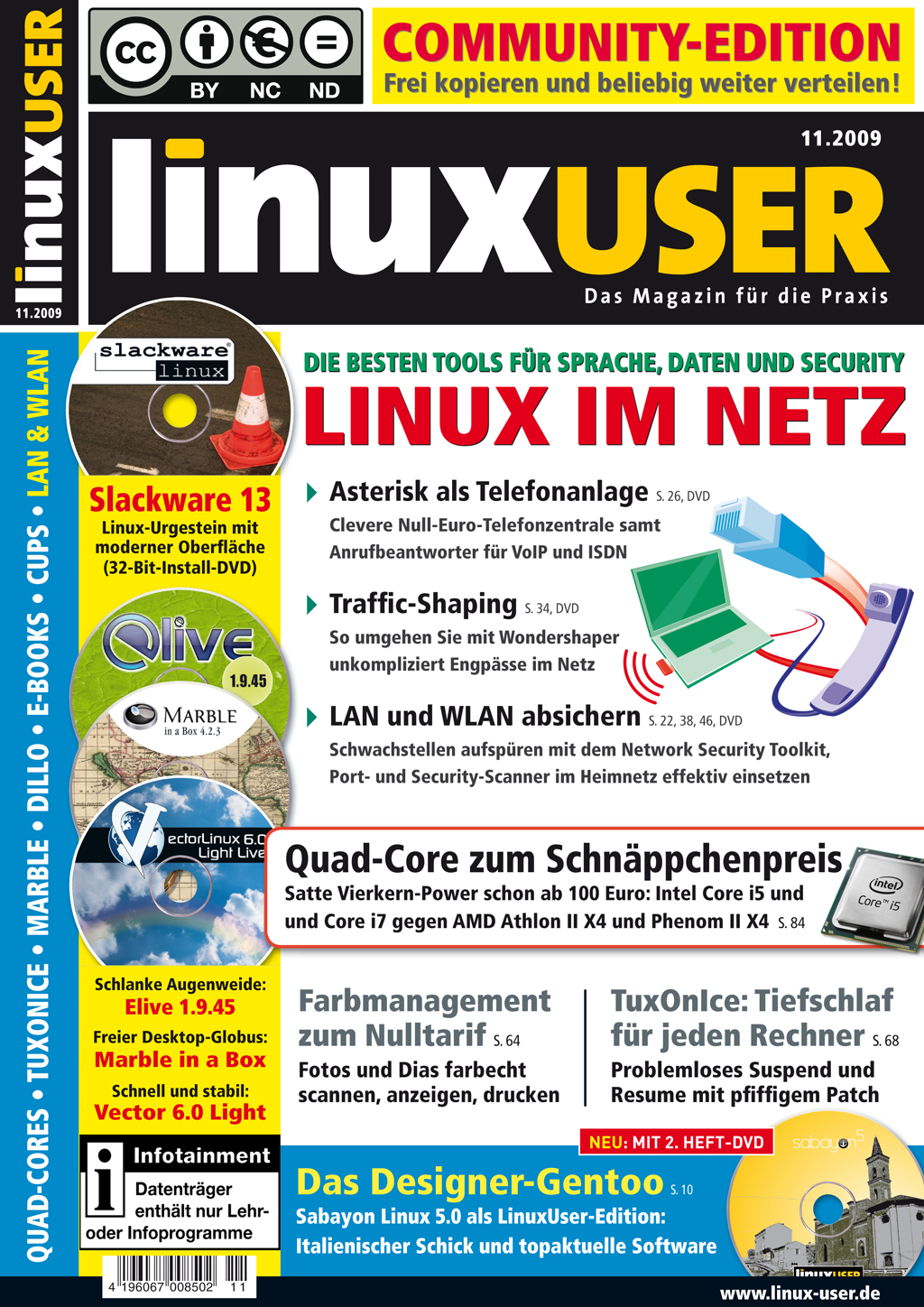 Heftcover LinuxUser Community Edition 11/2009