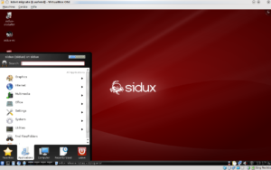 Der KDE-4-Desktop von Sidux mit dem neuen Artwork.