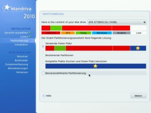 Abbildung 1: Diskdrake ermöglicht das komfortable Einrichten der Festplatte.
