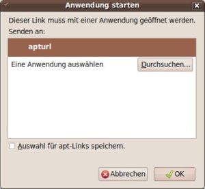 Abbildung 11: Für Installation ist das kleine Werkzeug Apturl zuständig.