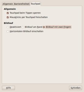 Abbildung 2: Endlich unterstützt: Zwei-Finger-Scrolling.