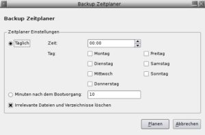Abbildung 3: Für zeitgesteuerte automatische Backups richtet Sepiola Cronjobs ein.