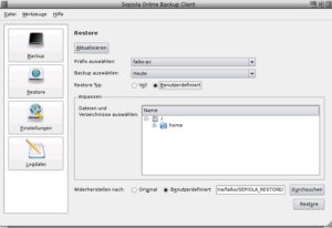 Abbildung 4: Das Restore nimmt sich ebenso wie das Backup wie ein Spaziergang aus.