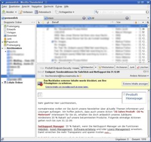 Abbildung 5: Die neue Version des Mail-Clients bringt neben der Tab-Funktion eine erheblich verbesserte Suche mit.