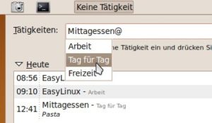 Abbildung 7: Hamster vervollständigt auf Wunsch den Tätigkeits- oder Kategorienamen.