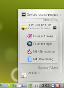 Die möglichen Aktionen erscheinen neu innerhalb des Gerätemanagers.