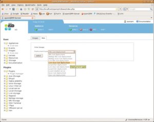 Die Weboberfläche von OpenQRM.