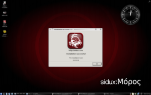 Der sidux Desktop nach der Installtion