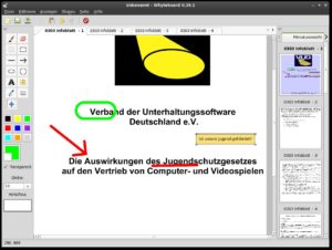Abbildung 2: Statt einer weißen Tafel bearbeitet Whyteboard auch PDF-Dateien und diverse Grafikformate.