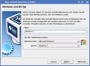 Abbildung 2: Dieser Assistent führt mit wenigen Mausklicken zu einer neuen, virtuellen Maschine.