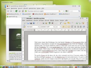 Abbildung 3: Firefox und OpenOffice.org integrieren sich nahtlos in den Desktop.