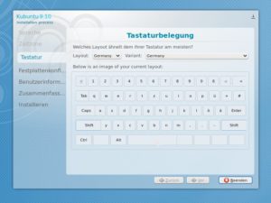 Abbildung 3: Im Gegensatz zu Ubuntu bekommen Sie vom Kubuntu-Installer nicht die Chance, einzelne Tasten auszuprobieren. Ein Bild ersetzt diese Funktion.