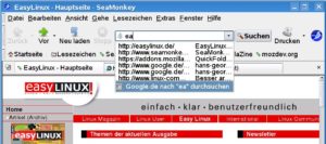 Abbildung 4: Einfach googeln: Das Adressfeld des Browsers hat eine Dreifachfunktion – es nimmt Web-Adressen (URLs) und Suchbegriffe für Google und die lokale History auf.