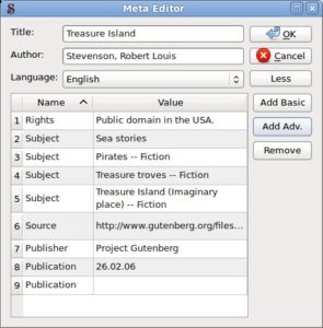 Abbildung 4: Metadaten helfen, einen Text im EPUB-Format zu indizieren und zu sortieren.