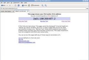 Abbildung 4: Über die Webseite http://ipv6.whatismyv6.com sehen Sie die IPv6-Adresse, mit der Sie im Internet unterwegs sind.