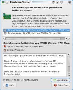 Abbildung 7: Treiber für Ihre Grafikkarte oder für WLAN- und UMTS-Karten sowie andere proprietäre Geräte spielen Sie in der Regel über den Hardware-Assistenten ein.